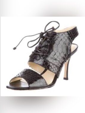 Alexandre Birman python lace up heels